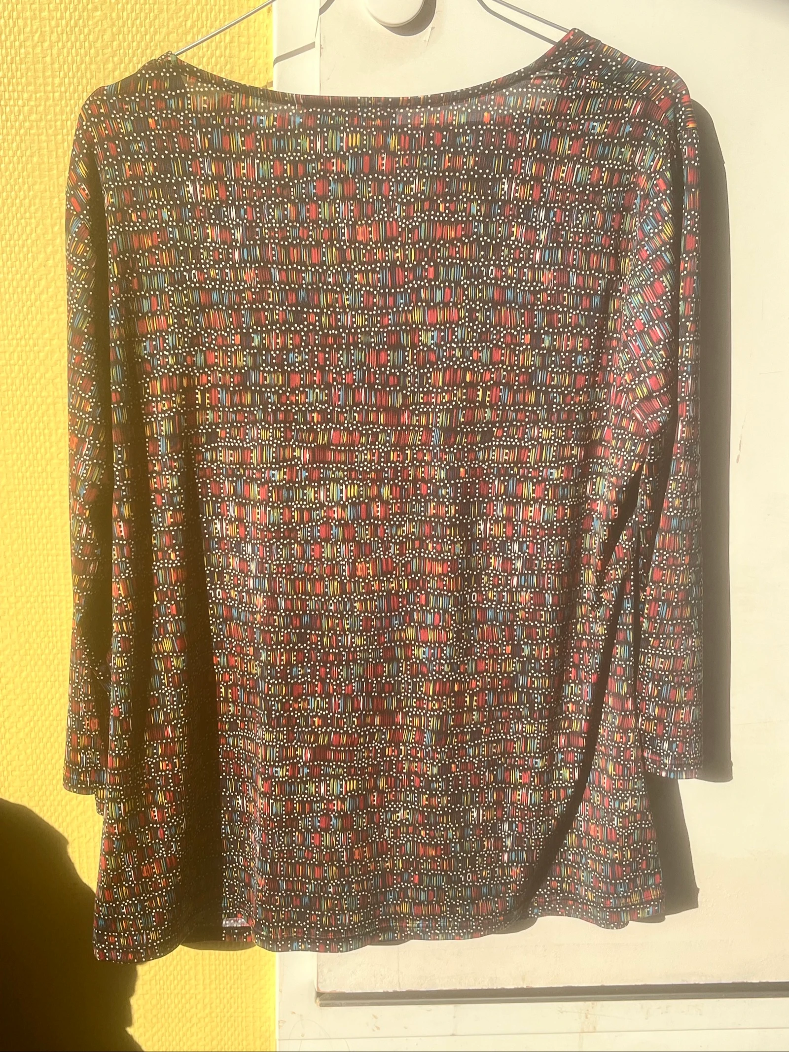 Blusa mujer cuello drapeado estampado multicolor mangas 3/4 - Armand Thiery – photo 5